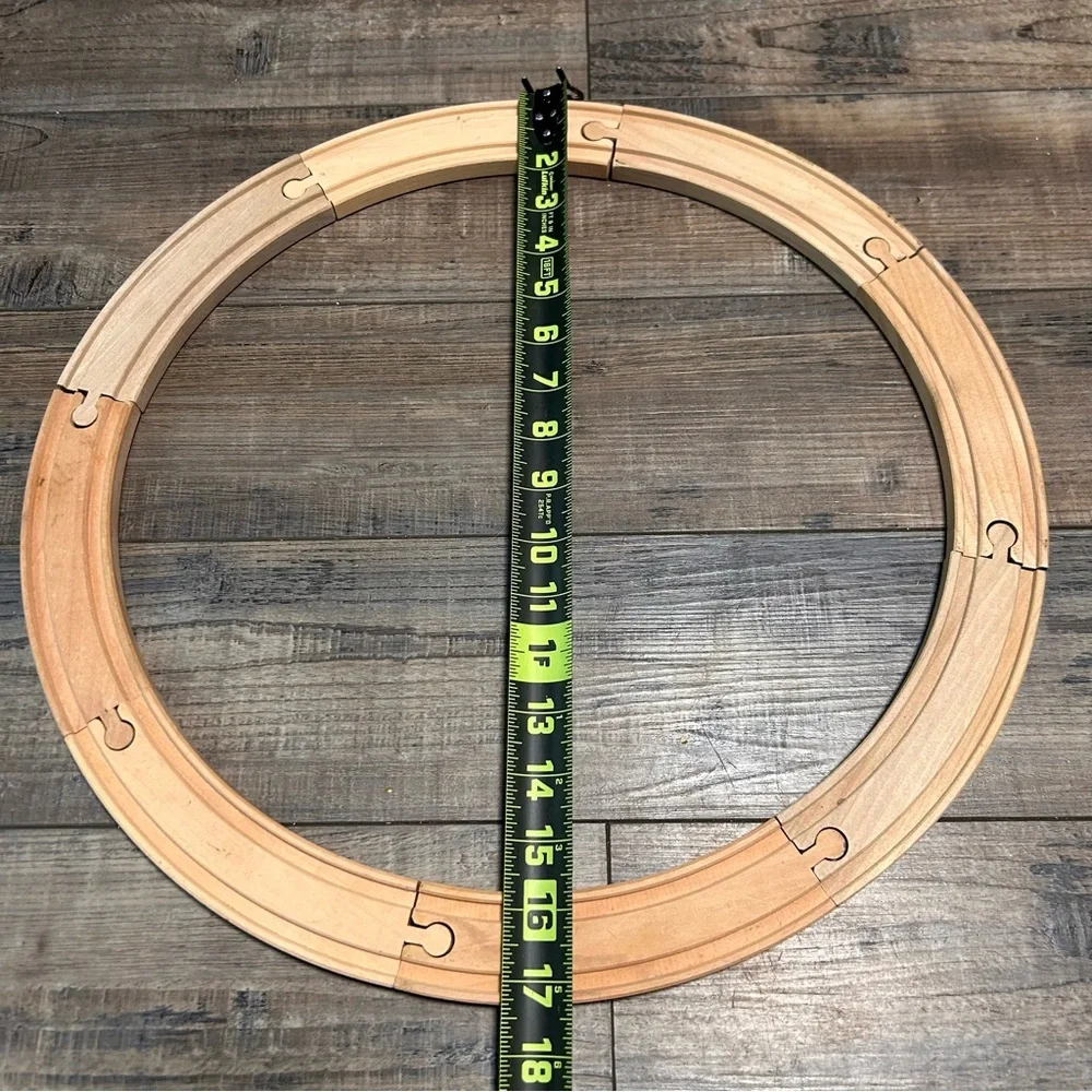 Lot of 8‎ Wooden Train Track Curve Pieces Double Sided Fits Brio Thomas Lillabo